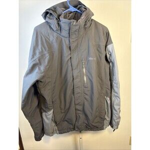 Marmot Mens Jacket Medium Detachable Hood Waterproof Gray Gorpcore $260**